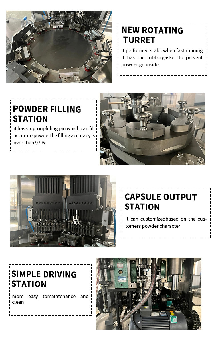 Adjustable Output Capsule Filling Machine 72000PCS/H Capsule Production Machine