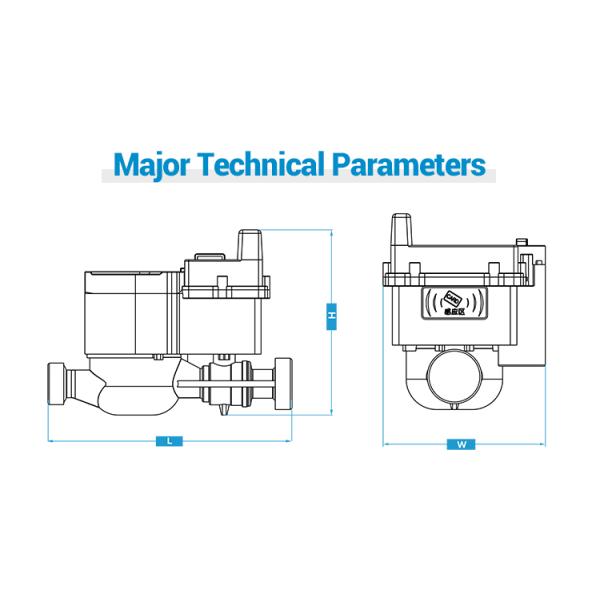 Rechargeable Water Meter Split Prepaid Token Water Meters with Software