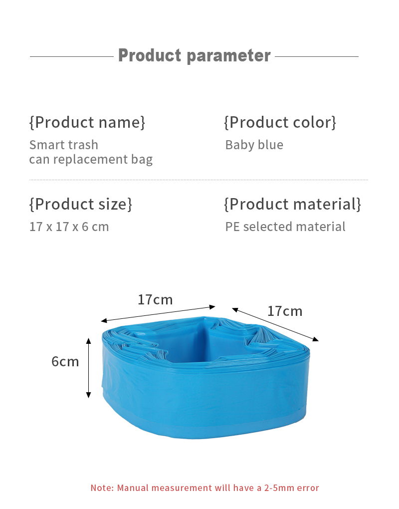 Automatic bagging installation bag systems sealing smart sensor trash can bags for smart waste bin