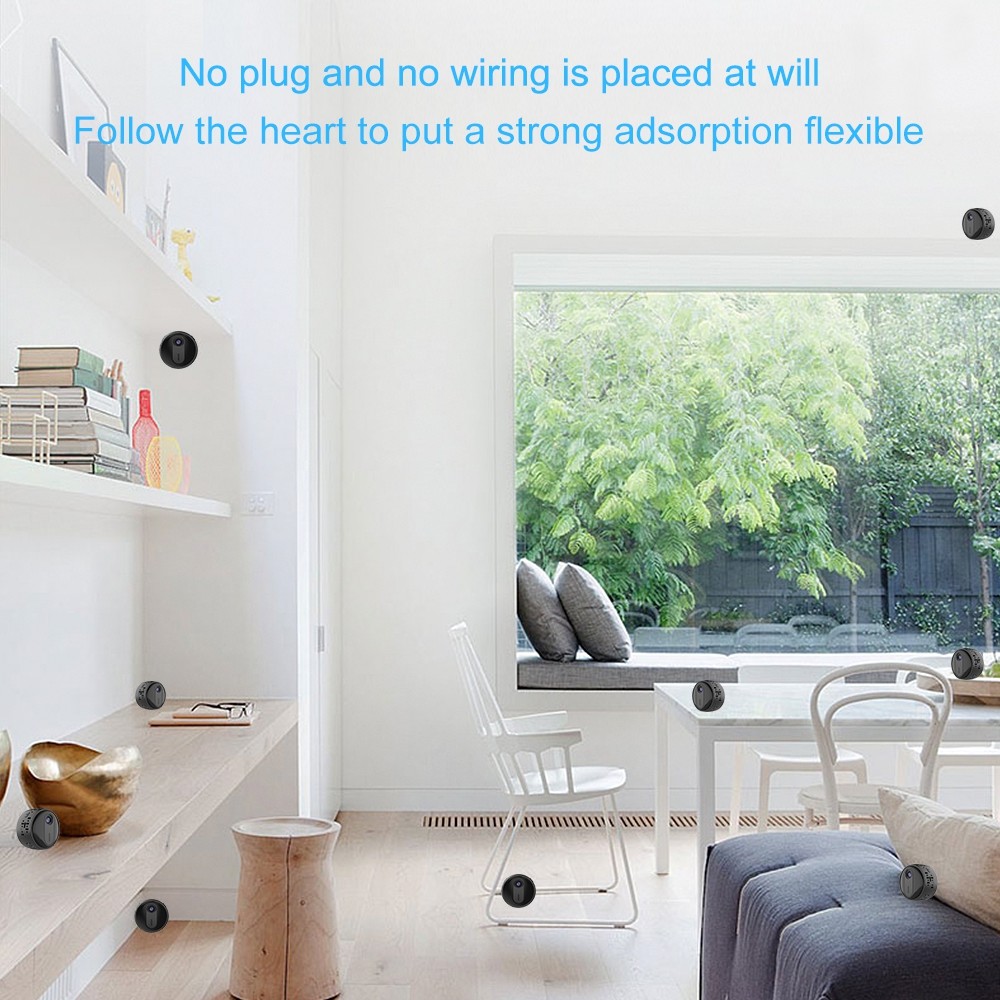Mini indoor 1080P small button battery Power Audio pick up function 2.0MP surveillance battery camera