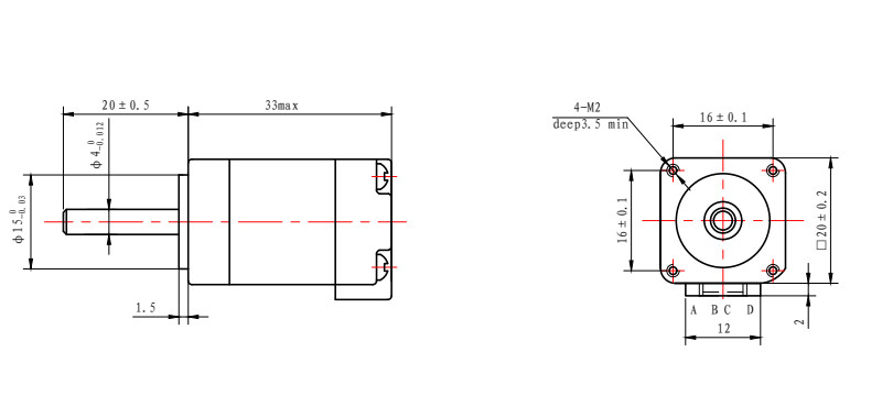 Mini 20mNm NEMA 8 Stepper Motor 0.6A Casun Stepper Motor For Beauty Equipment