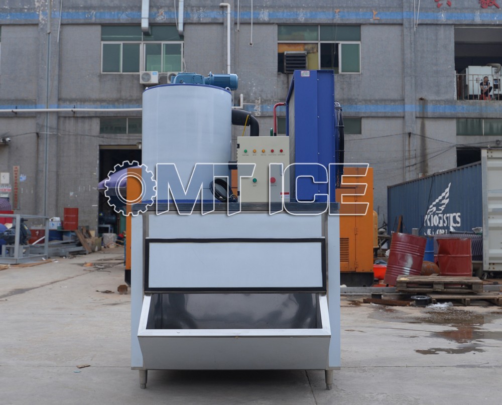 PLC Control Freshwater Flake Ice Machine Corrosion Proof Snow Flake Ice Maker