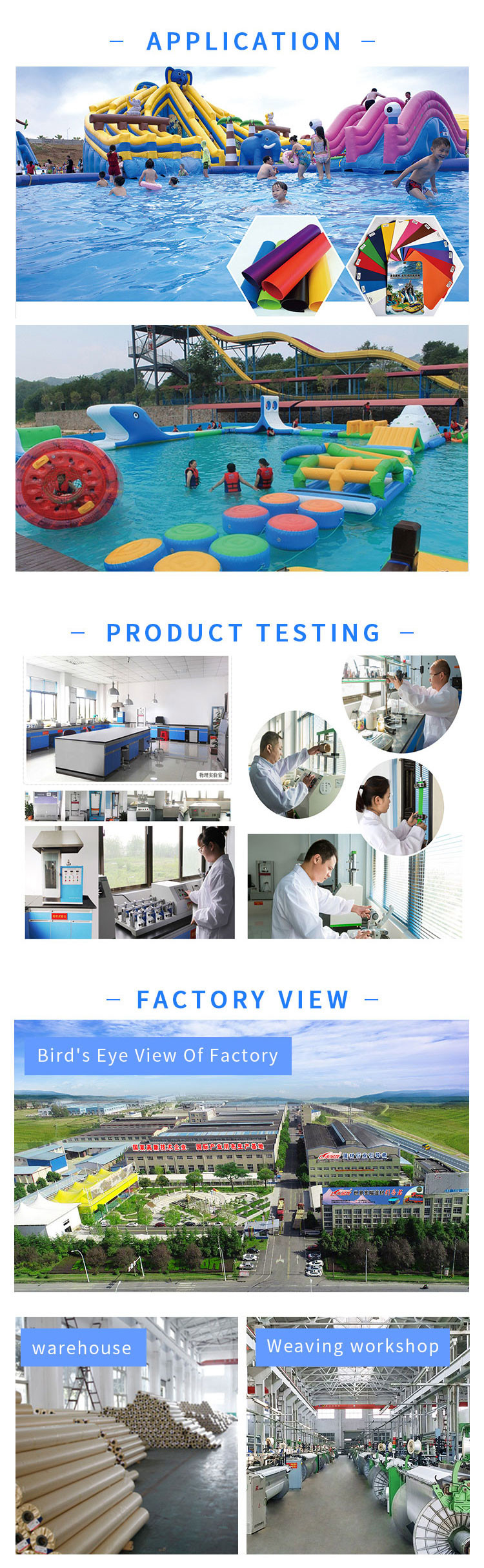 0.38mm Inflatable Toy PVC Tarpaulin Fabric 500D*500D