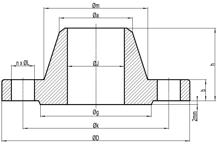 ASME B16.47 API 605 WN RF 300LB