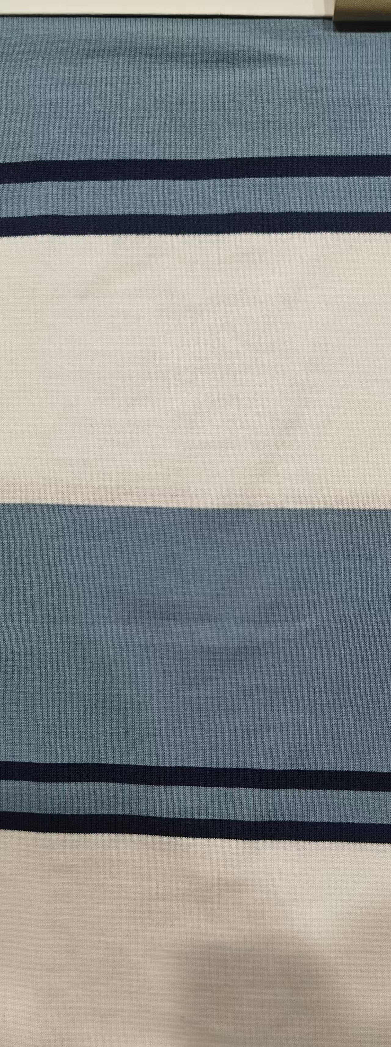 Not Easy To Deform And Breathable And Elastic Striped Knit Fabric For T-Shirt