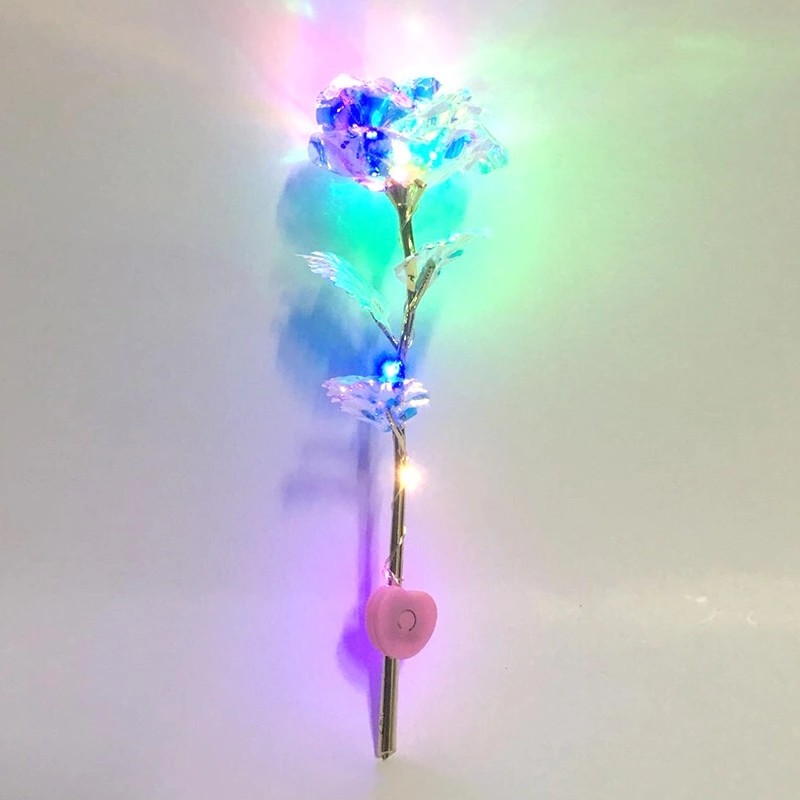 Wholesale Goild Foil Roses Long Stem Galaxy Roses In Gift Boxes 24k Gold Plated Foil Rose Flower Gifts