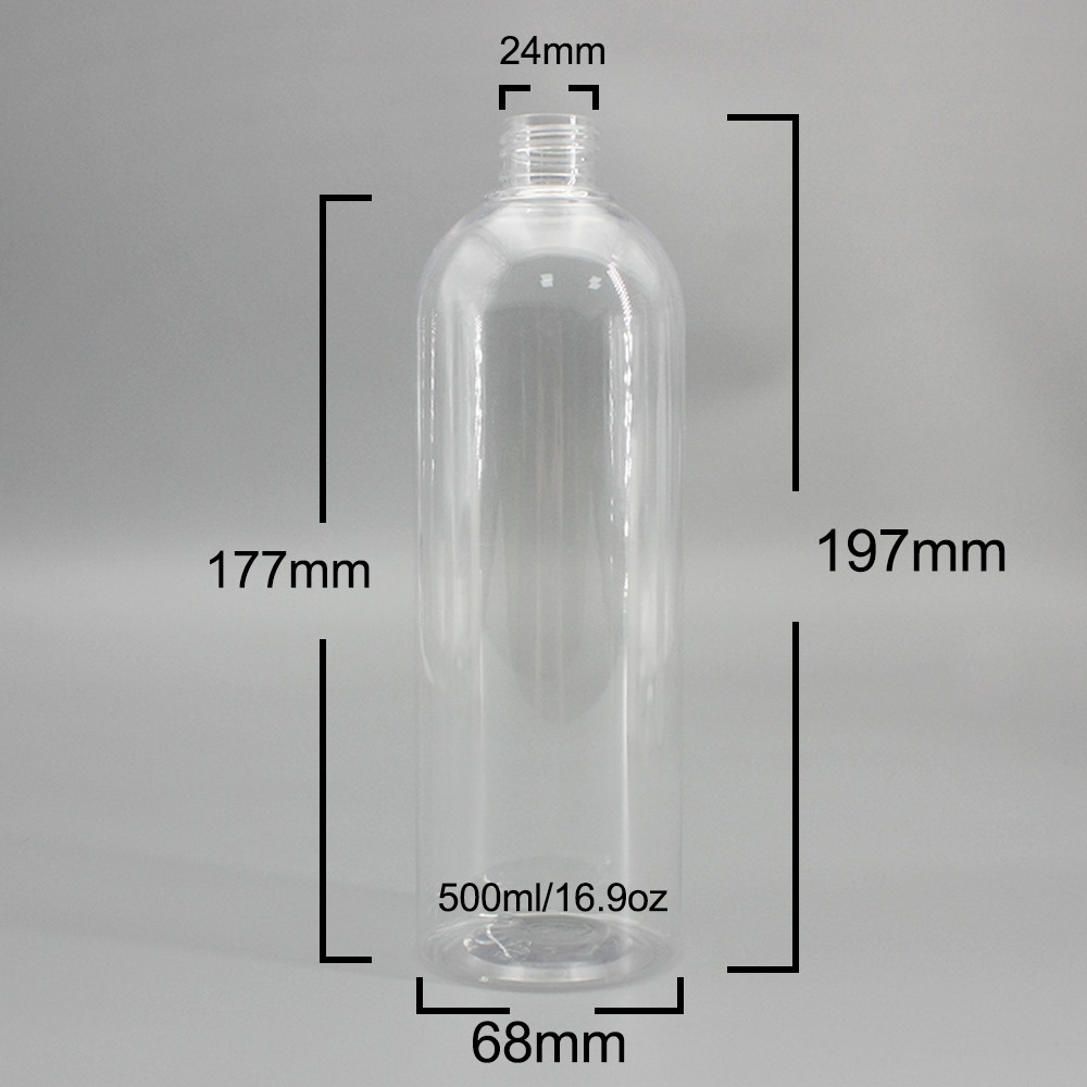 500ml 16.9oz PET Transparent Juice Packaging Bottle