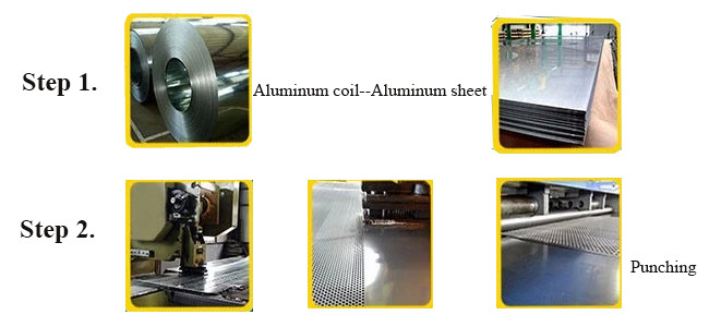 2mm Thickness Perforated Aluminum Panel , Building Punched Aluminum Sheet