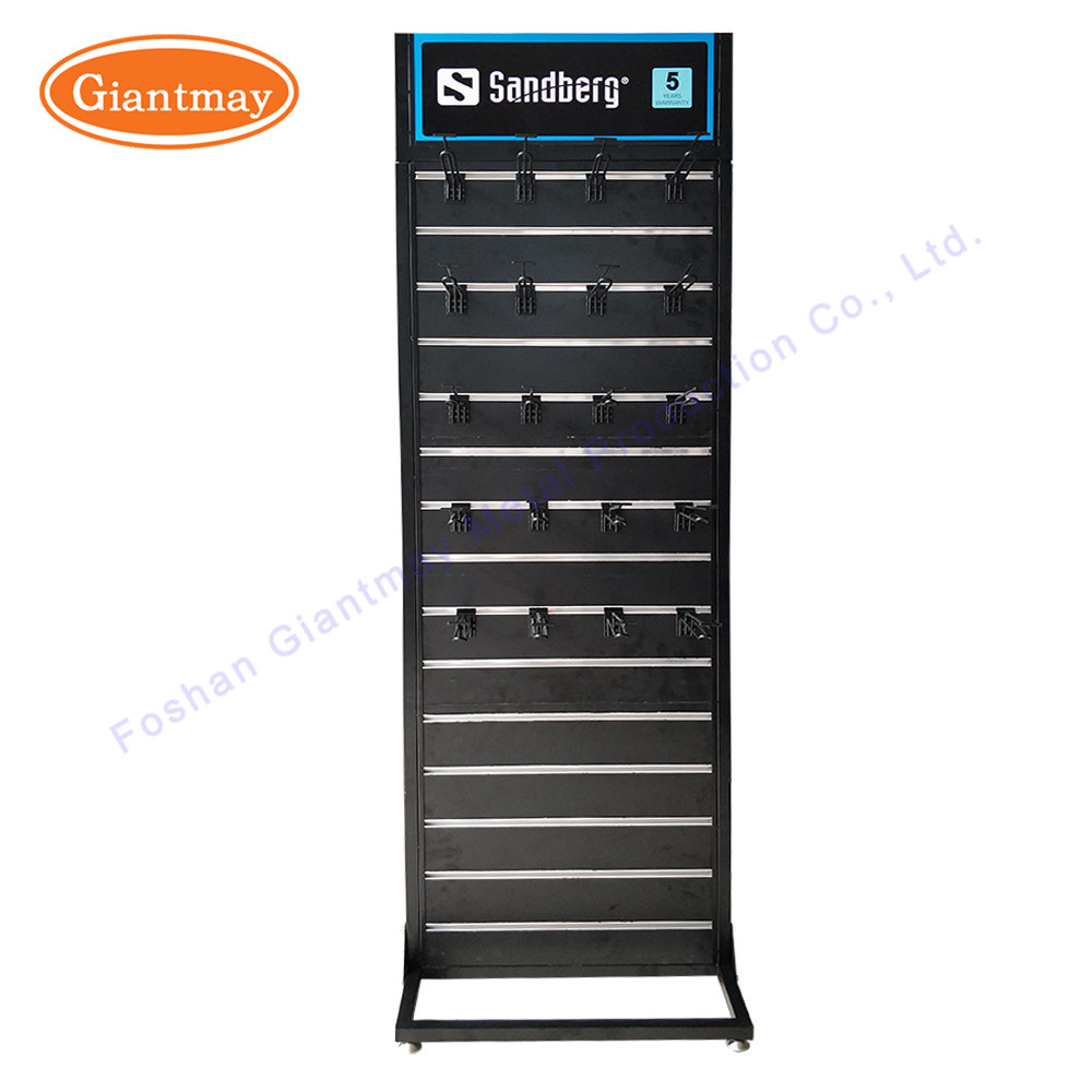 Metal Slatwall Hanging Hook Mobile Accessories Display Stand