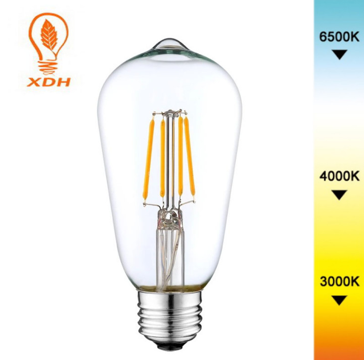 ST64 Edison Bulb Christmas Lights E27 4w Led ES Retro Pear Bulb