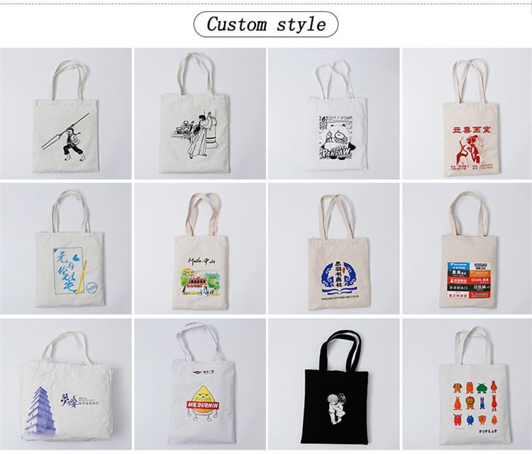 Natural Color 100% Organic Cotton Canvas Tote Bag