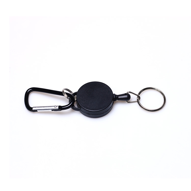 Deyi Badge Reel Reinforced ID Strap Key Ring Metal Custom Carabiner Key Chain