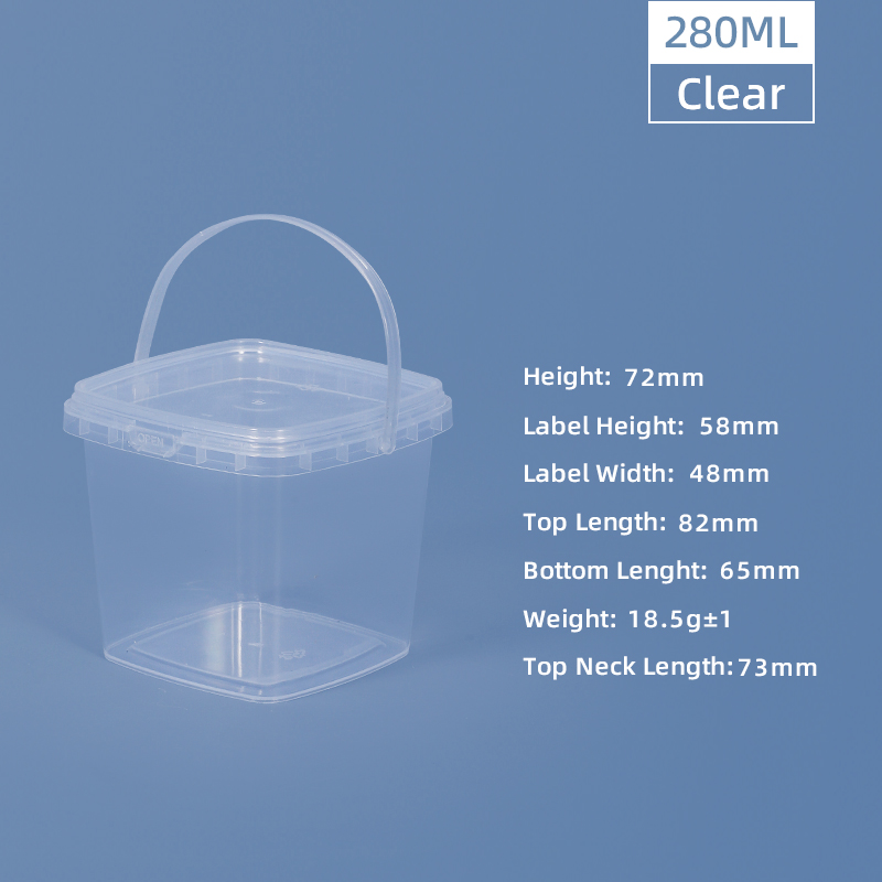 Low Priced Reusable Square and Circular Shapes Plastic Bucket with Handle from UMETASS