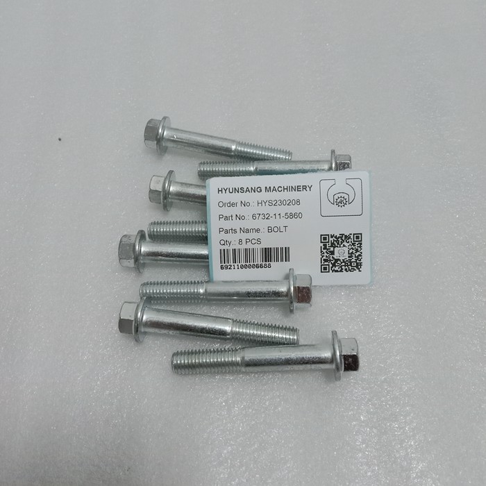 Bolt 6732-11-5860 6732115860 6732-11-5530 6732115530 For S6D102E SAA4D107E