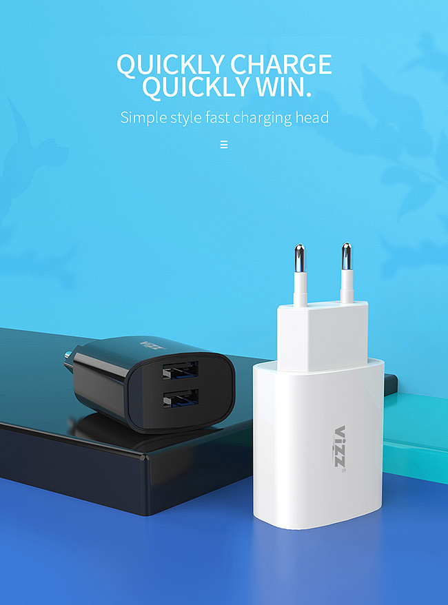 portable Dual USB Ports fireproof T18 Fast Phone Chargers