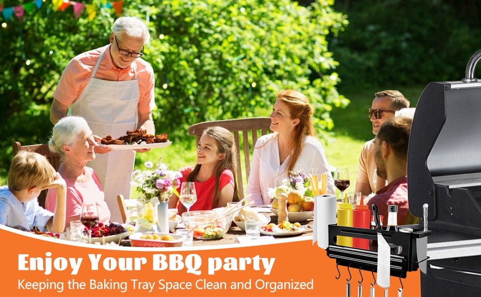 BBQ Caddy with Magnetic Tool Holder Hang Tools Store Sauce Condiments Custom Printing