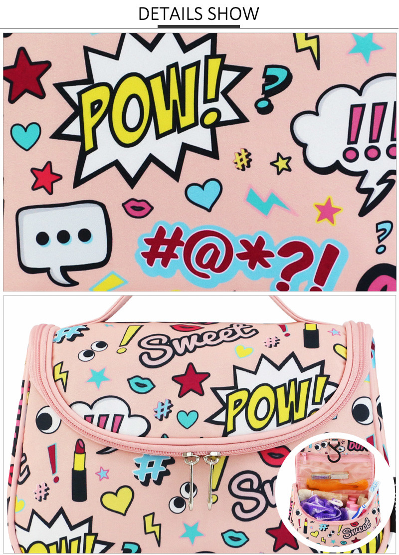 Portable Travel Oxford Waterproof Cosmetic Hanging Bag
