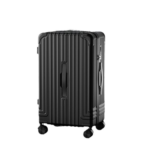 Zipper Closure Lightweight Multifunctional Anti-scratch Waterproof Suitcase with USB Charging Port and External Cup Holder