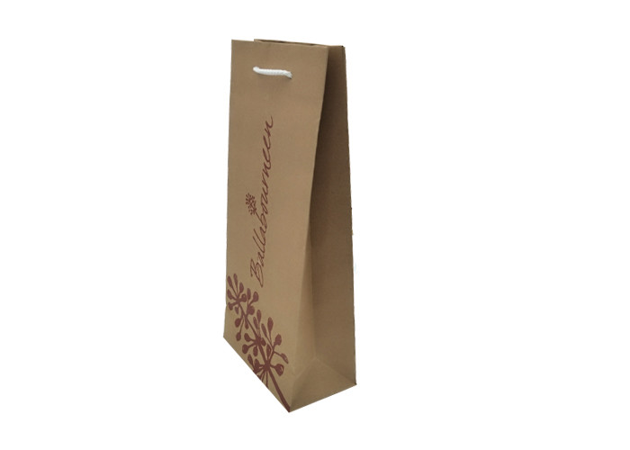 Brown Kraft Personalized Wine Boxes For Gifts Environmental Protection