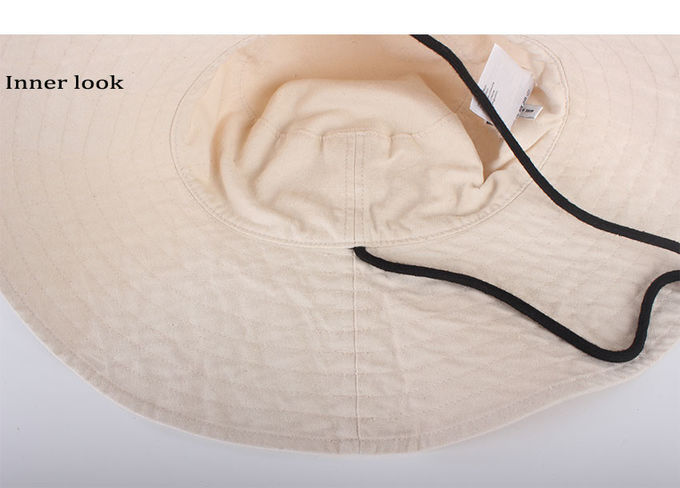 Adjustable String 65 Recycled Cotton Female Bucket Hat