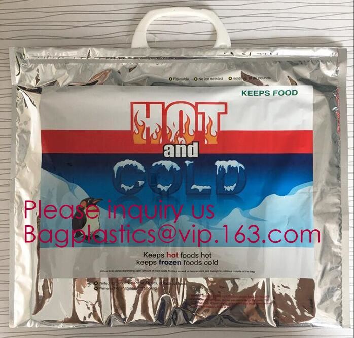 Aluminum Foil Cooler Bag Thermal Bag for Fruit Chocolate Frozen Food Delivery,Cooler Bag 4inches, 6inchs, 8inchs, 10inch
