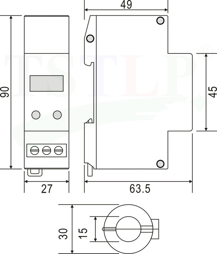 TS-LSC4 Surge Arrester Lightning Surge Counter Flat Inductor / Inductive Loop