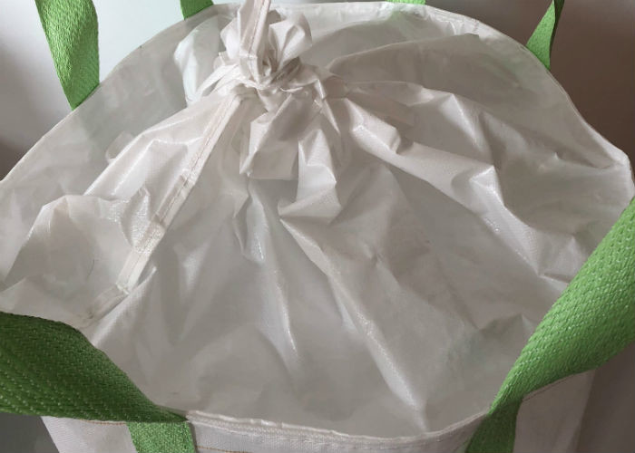 Green Lifting 1 Ton Storage Bags , Large Reinforce Woven Jumbo Bags