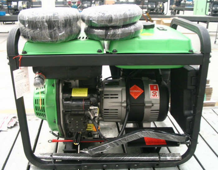 220V Single Phase 5kva Portable Diesel Generator with Wheels Electric start 4.5kva