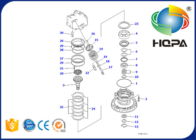 706-75-01150KT 706-75-01150 Swing Motor Seal Kit for Komatsu PC200-6 PC210LC-6