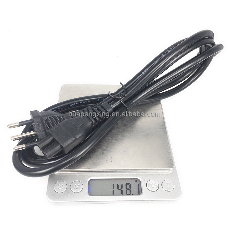 IEC320 C5 3 Round Pin Power Cord For Brazil NBR14136 Standard 3x0.75 Square Core