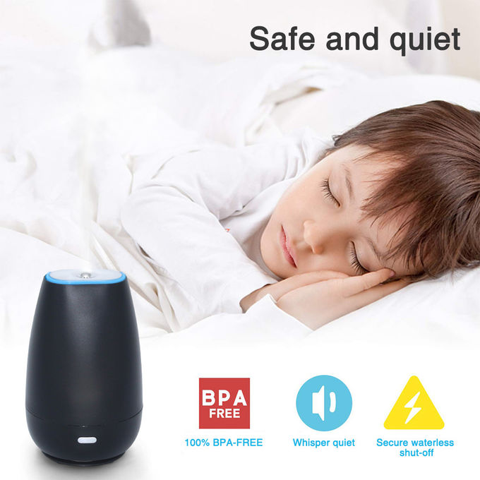 Mini Black Plastic Aroma Diffuser With 7 Color Changing Light