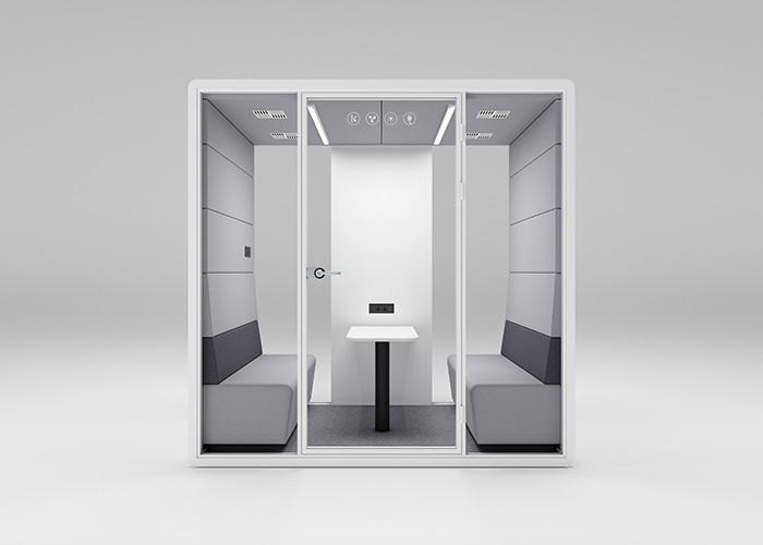 Control Panel Flexible Soundproof Pods L Meeting Booth For Exhibition Comfort Seats Cabin