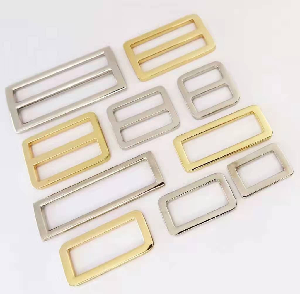 Alalamu Heavy Duty Metal Rings Antiwear Rectangular Slide Adjuster Buckle