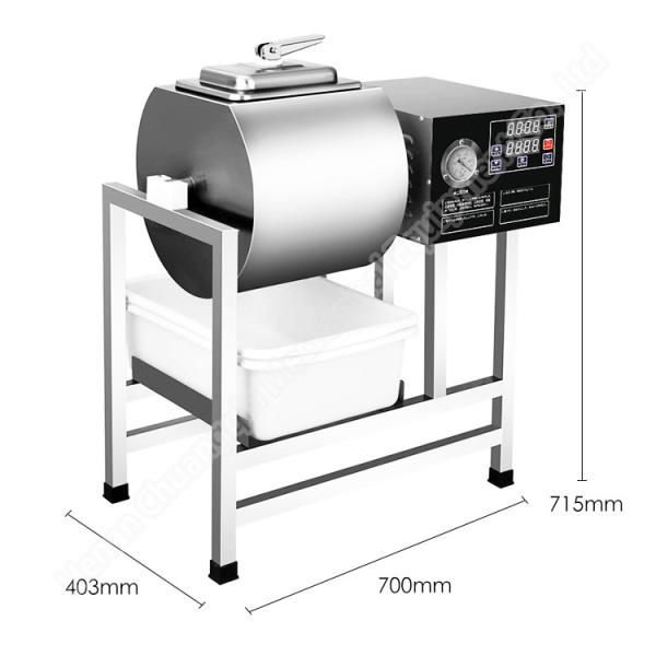 304SUS Meat Processing Machinery 360 Rotary Chicken Marinating Machine Vacuum Tumbler