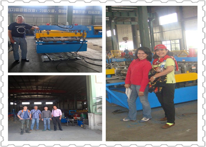 Roof use tile roll forming machine , roofing sheet double layer roll forming machine