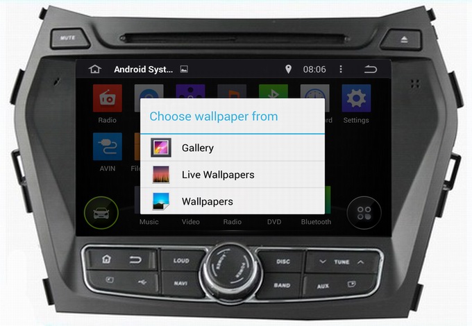 Ouchuangbo Car GPS Navi DVD Stereo for Hyundai IX45 /Santa Fe 2013-2014 Android 4.4 Radio Bluetooth iPod OCB-8056D