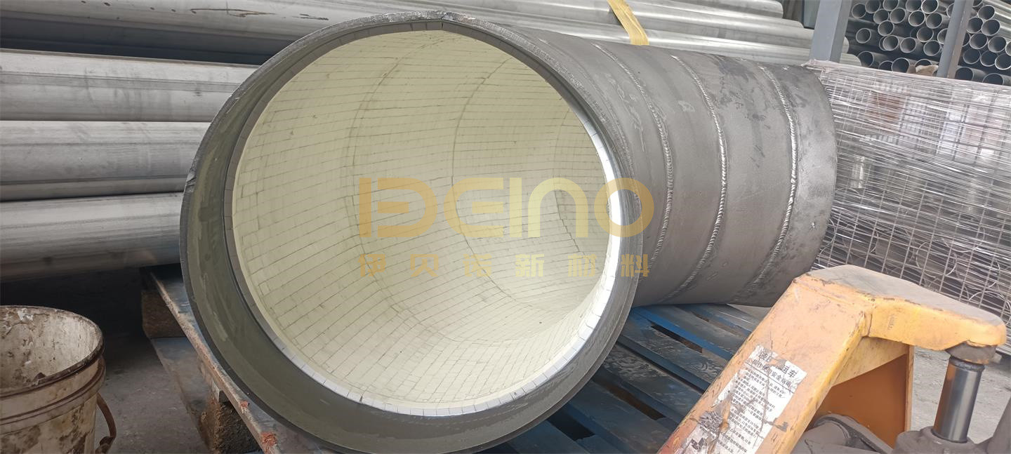 Industrial Ceramic Pipe Lining 500mm Diameter For Abrasive Material Transport In Cement Plants