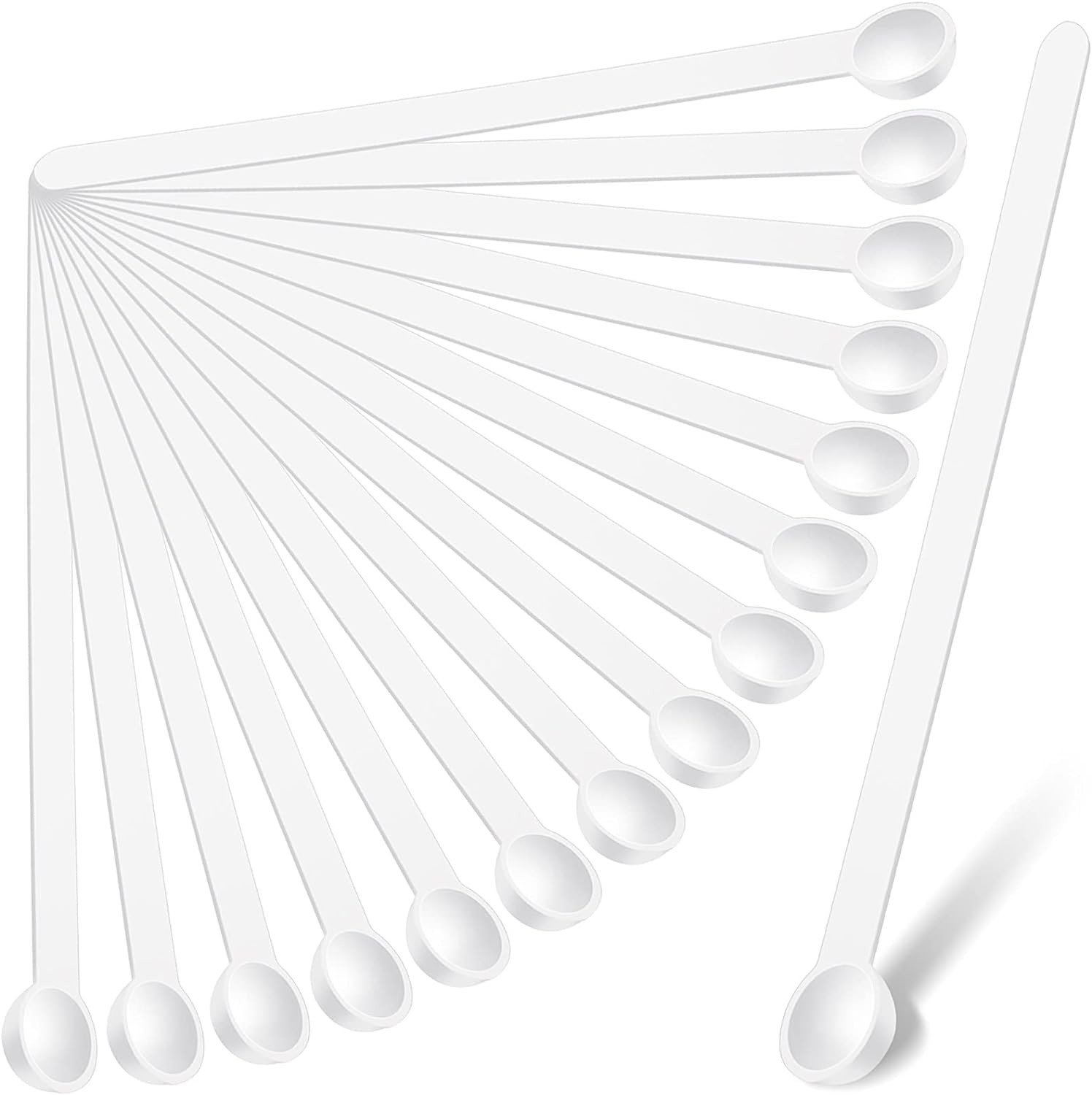 Teaspoon Micro Scoops 150 Milligram Mini Measuring Spoons Plastic Scoop For Measuring Cosmetics, Medicines