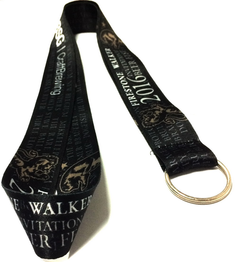 Firestone Walker Event Dye Sublimated Eco Friendly Lanyard / Heart Transfer Lanyard Neck Strap With Key Ring