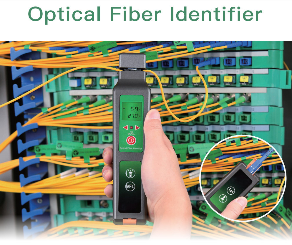 ABS Shell Fiber Optic Tools 800-1700nm Optical Fiber Identifier With 10MW VFL