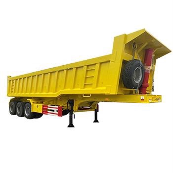 CIMC 4 axles 22/24/26/28/30 ft high strength and durable steel HYVA cylinder offer swift unloading end dump truck semi trailer