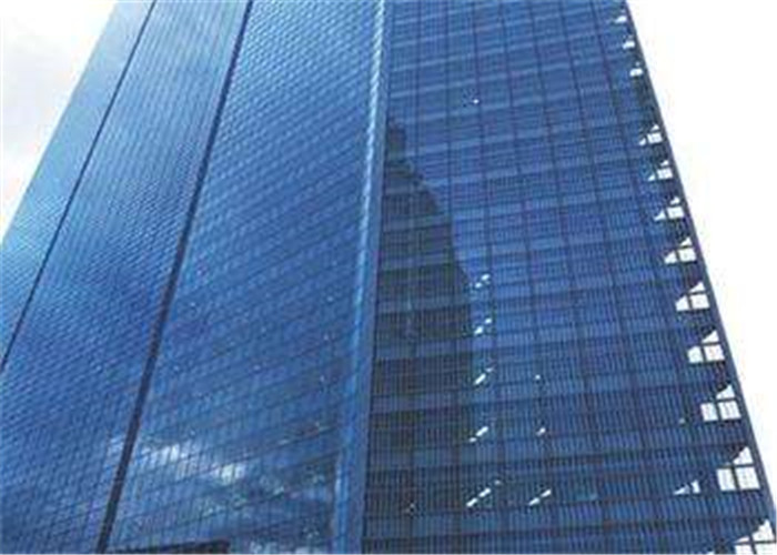Dark Blue Reflective Float Glass With Strong Abrasion Resistance Sample Available