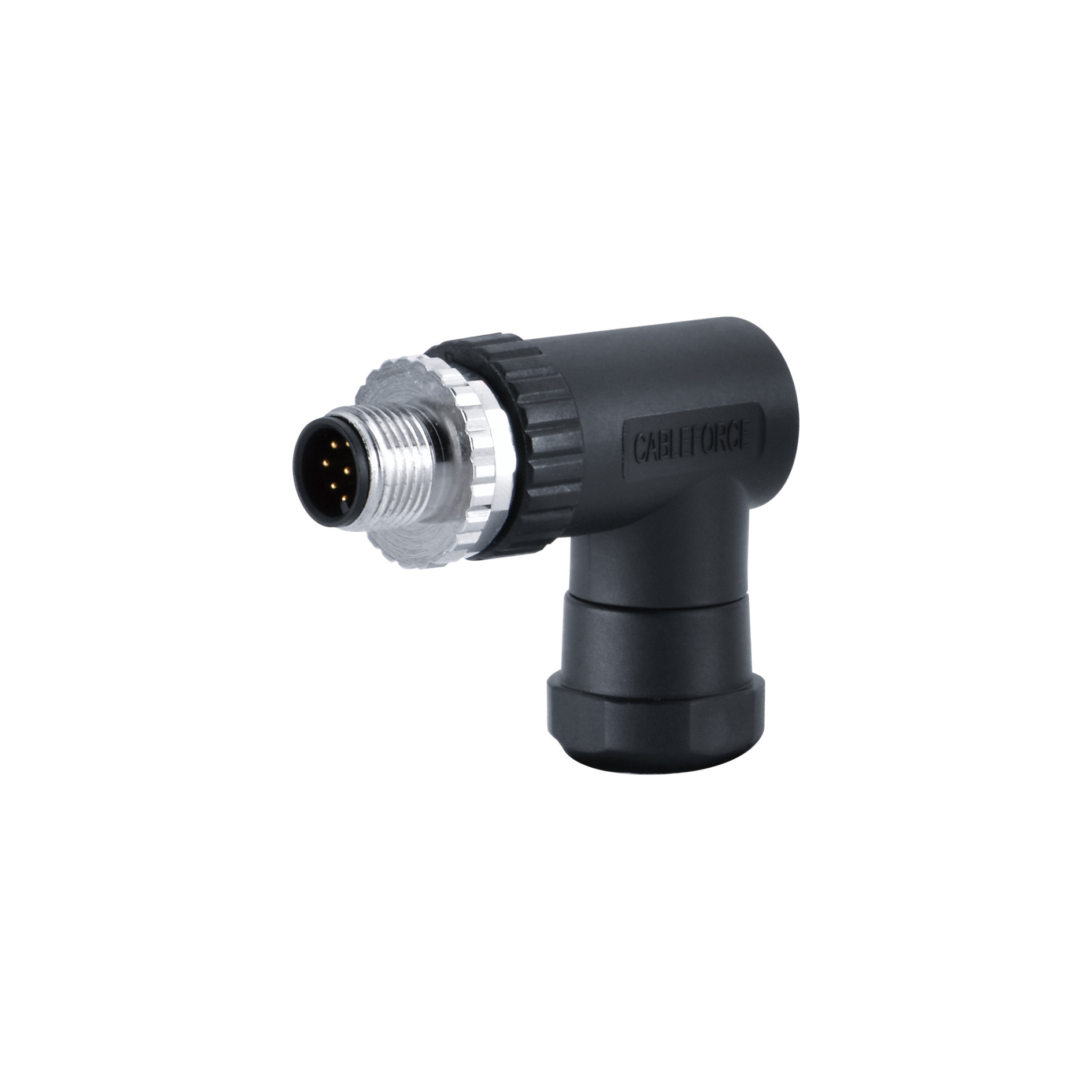 Screw Termination M12 Circular Connector 5 Pin A Code Female 90 Degree Field Wireable Pg7