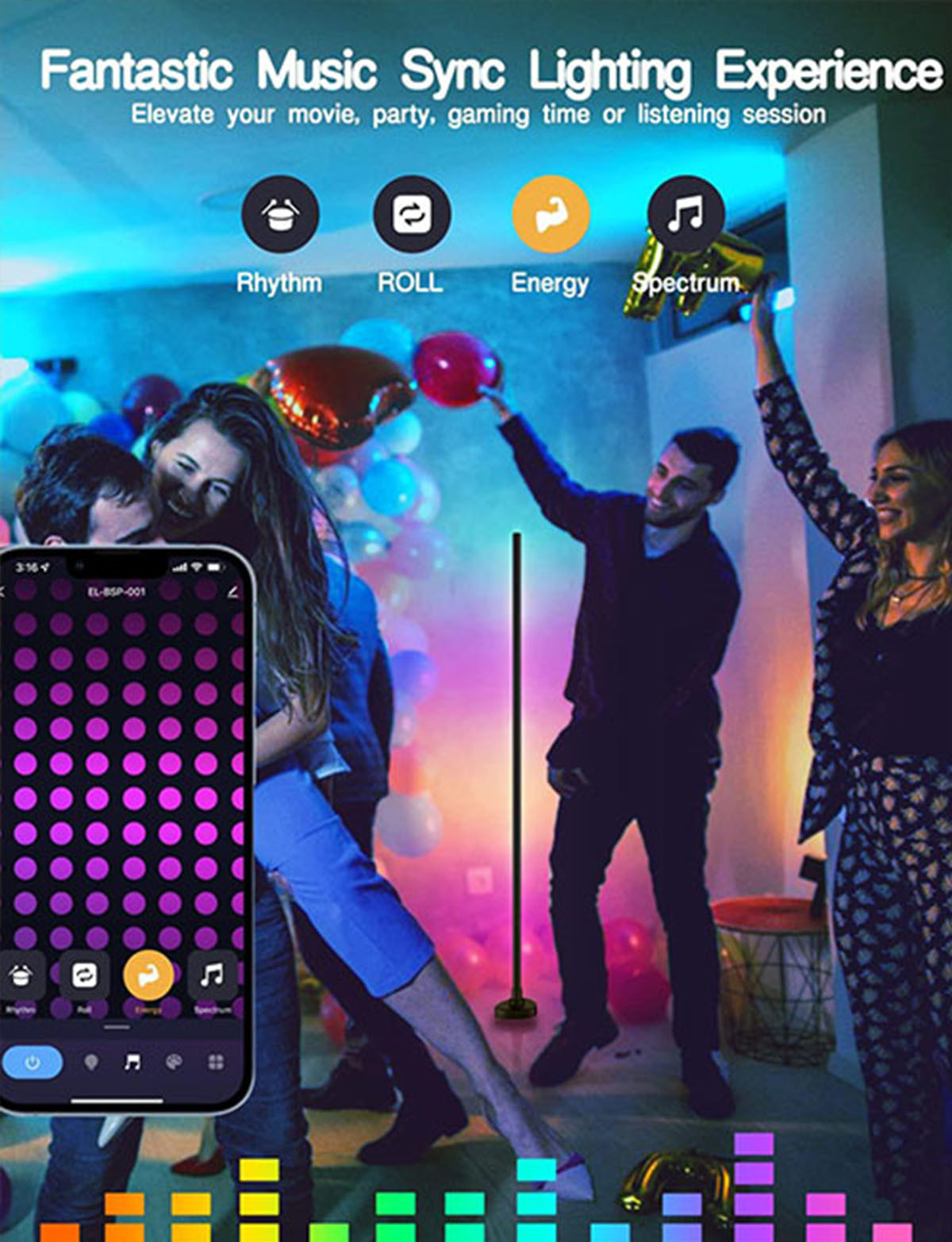 Remote Control LED RGB Corner Floor Lamp Color Changing AC85V-265V