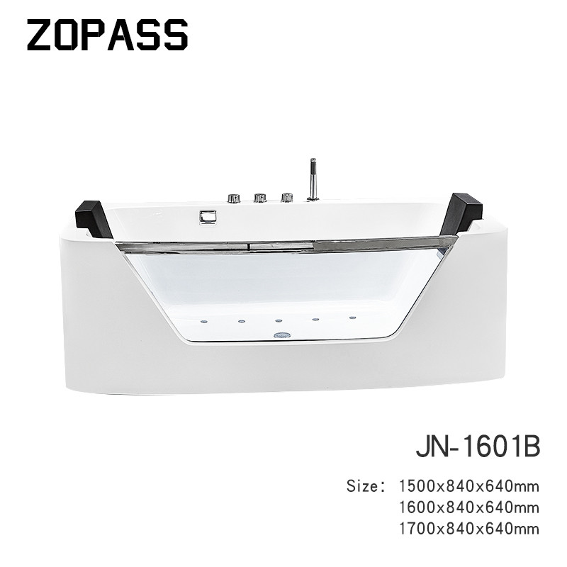 Length 1.7m Free Standing Bathtubs Double Whirlpool 2 Person Massage