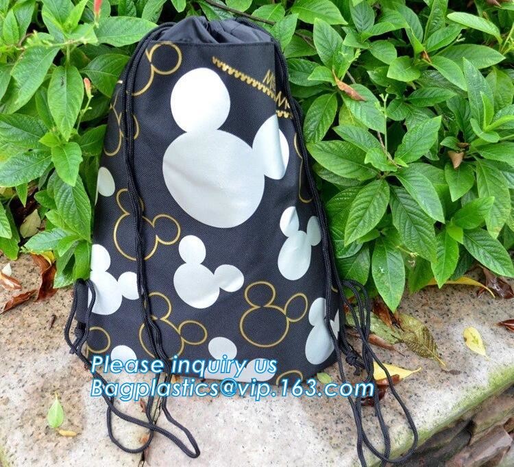 Promotion Custom Eco Friendly Sublimation Polyester Folding Shopping Bag,Promotional Sports Gym Sack Polyester Drawstrin