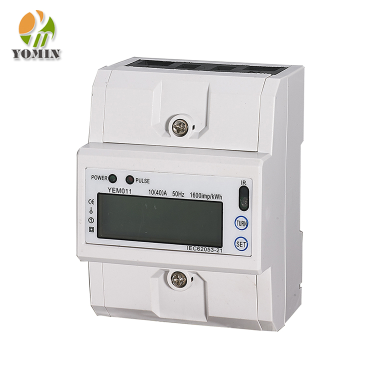 Din Rail 7p Three Phase Counter Display Electric Kwh Watt Meter