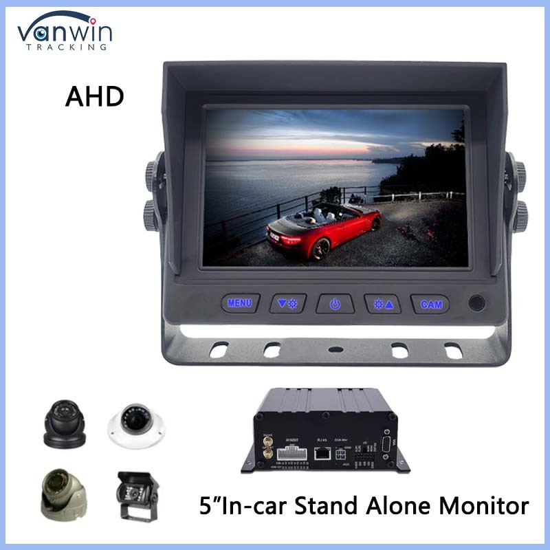 5 Inch AHD LCD Car Monitor Digital Display For Vehicles USB GPS For Auto Trucks