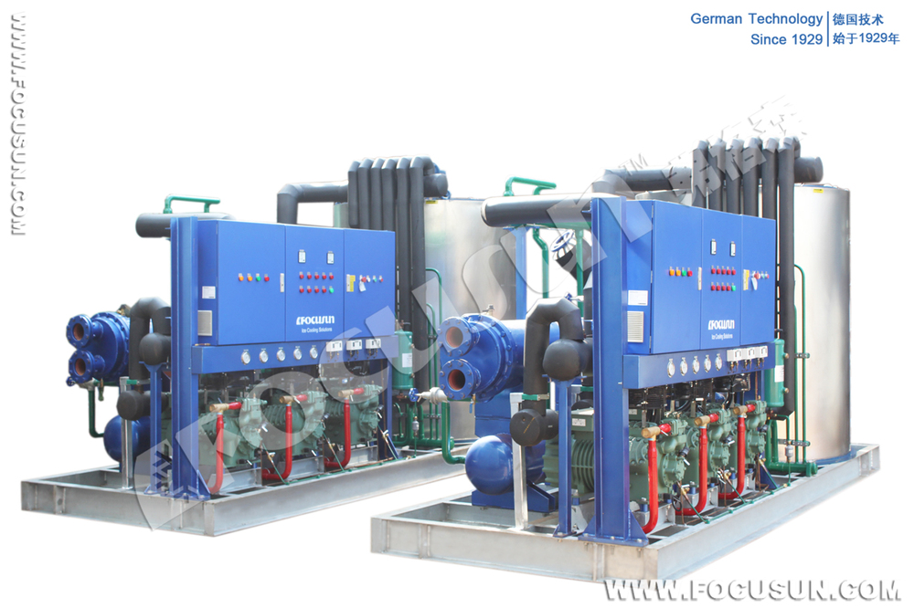 10 Ton Flake Ice Machine for Direct Slicing and Combining Refrigerated Materials
