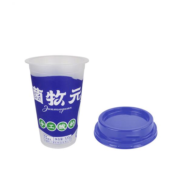 Plastic Cup with Leak-Proof Lid and Independent Straw Hole 0.08mm Thickness Ideal for Cold Drinks 320ml Capacity PS Material